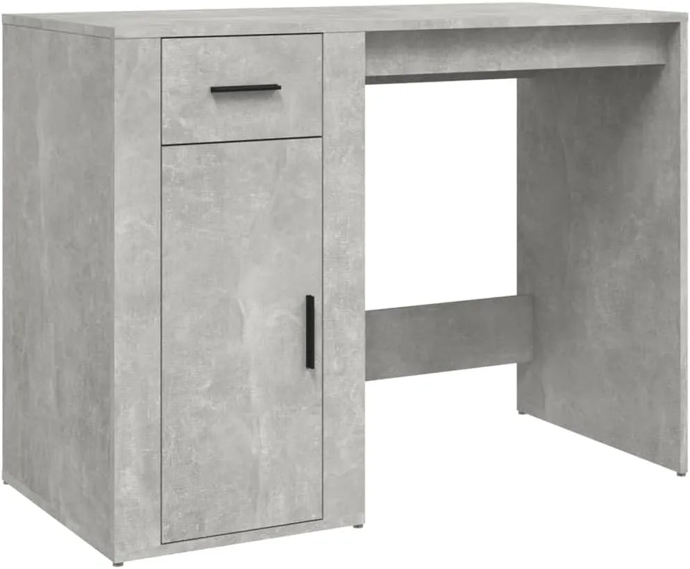 Biurko i stół komputerowy: z szufladami, 100 × 49 × 75 cm, szary