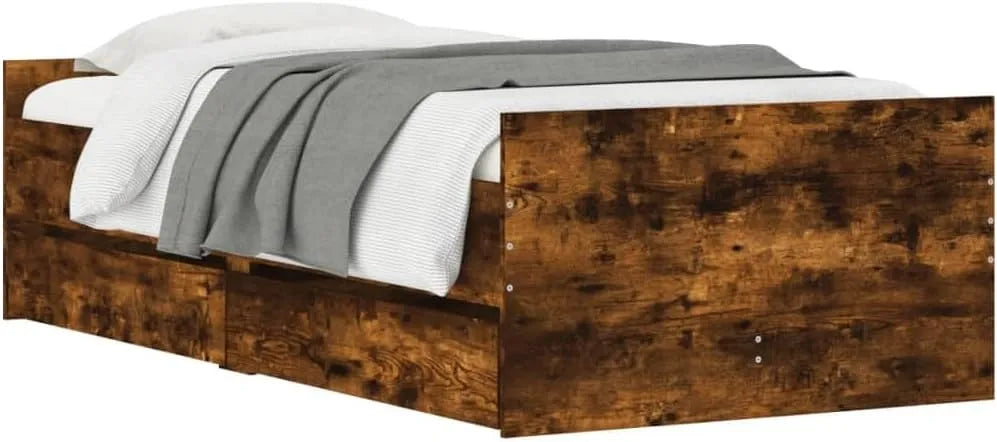 Rama łóżka i konstrukcja łóżka z szufladami – 100 × 200 cm