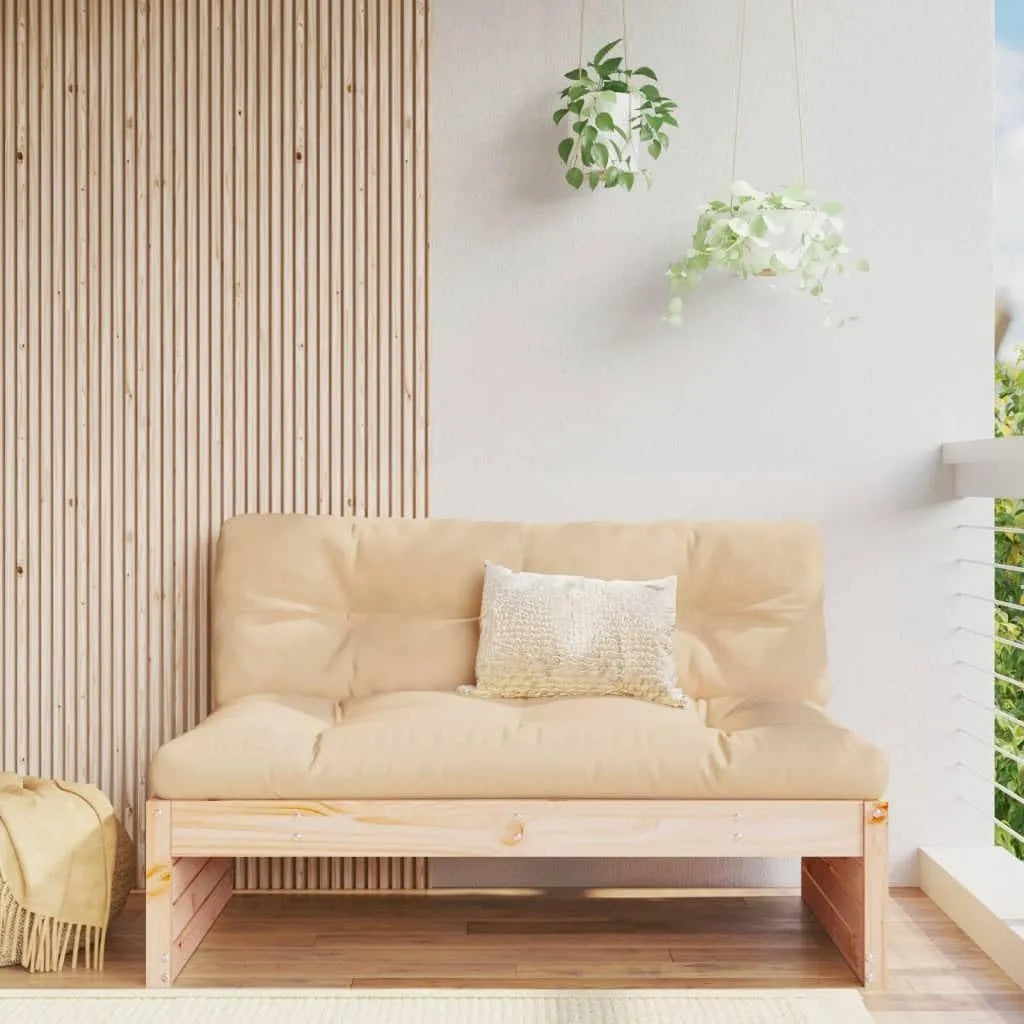 Sofa ogrodowa i sofa wypoczynkowa na taras — z drewna, 120 × 80 cm, 825744, z litego drewna