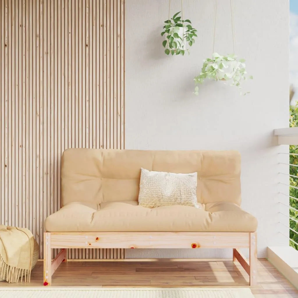Sofa ogrodowa i sofa wypoczynkowa na taras – modułowa konstrukcja, z drewna, z poduszkami, 120 × 84 × 70 cm