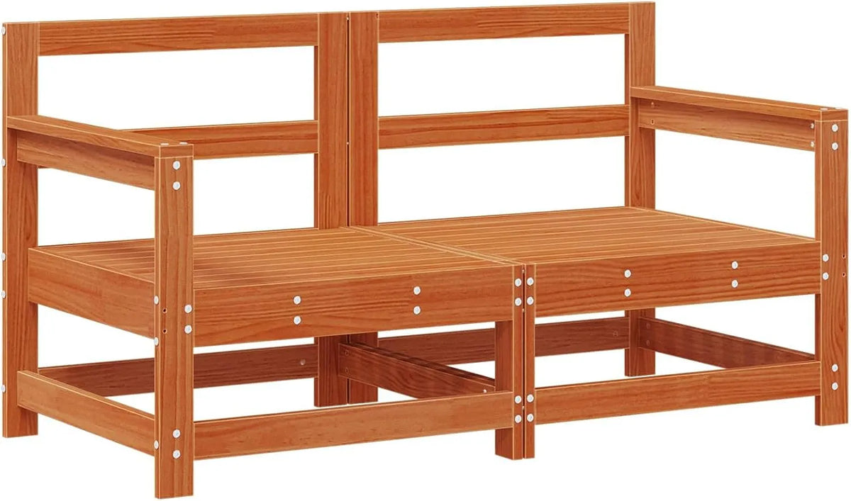 Sofa narożna — modułowa konstrukcja, z drewna