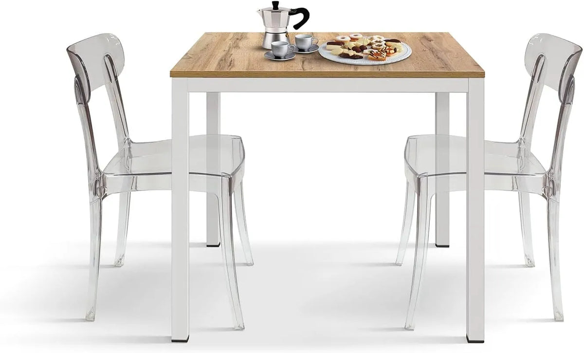 DESIGN Tobia Stały Stół Barowy: id_2108, 80 × 80 × 75 cm, biały