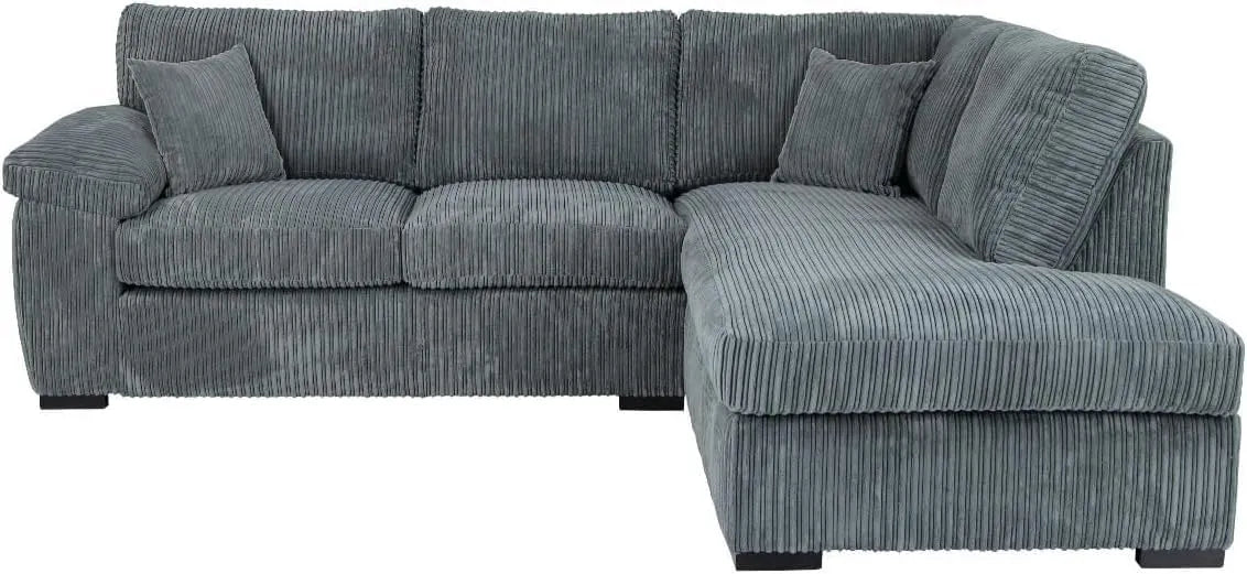 Sofa narożna – w kształcie litery L, 4-osobowa, szary