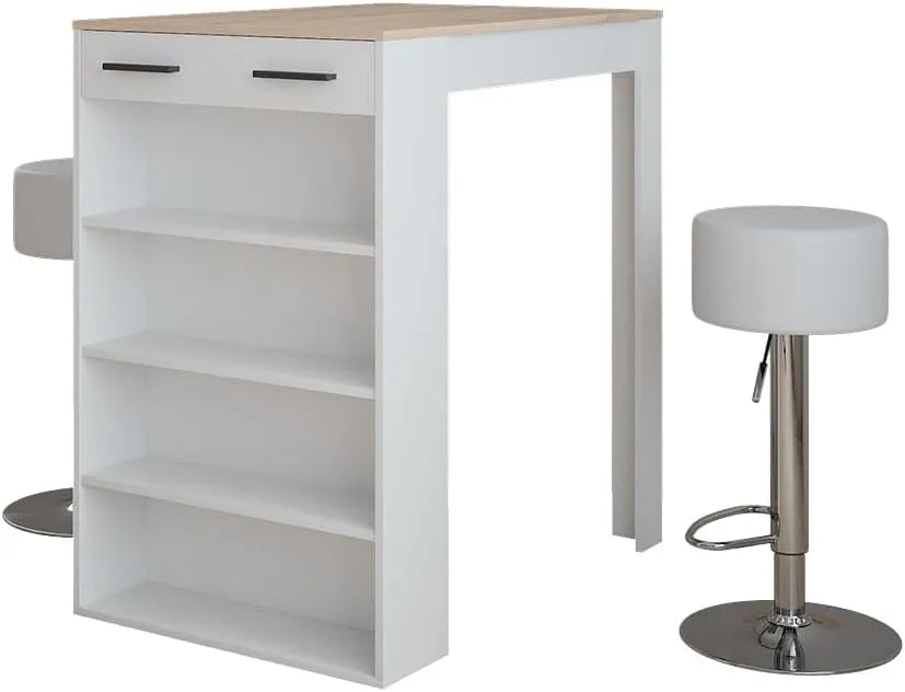 Vicco Zestaw stołu barowego 'Repose': 67 × 100 cm, biały
