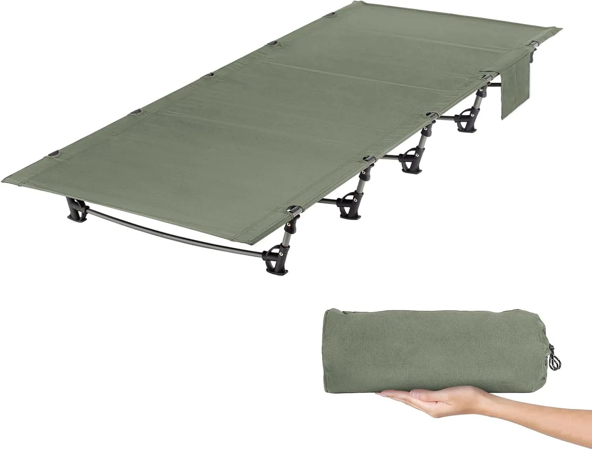 Leogreen Kompaktowe łóżko składane — kompaktowa konstrukcja, składana konstrukcja, lekka konstrukcja, przenośna konstrukcja, 192 × 70 × 17 cm, 150 kg