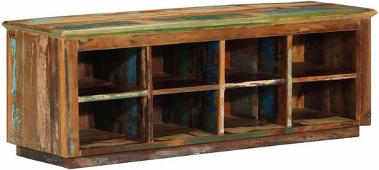 Ławka na buty 110x35x40 cm z litego drewna z odzysku — z drewna, 110 × 35 × 40 cm