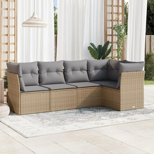 Sofa narożna – z technorattanu, szary