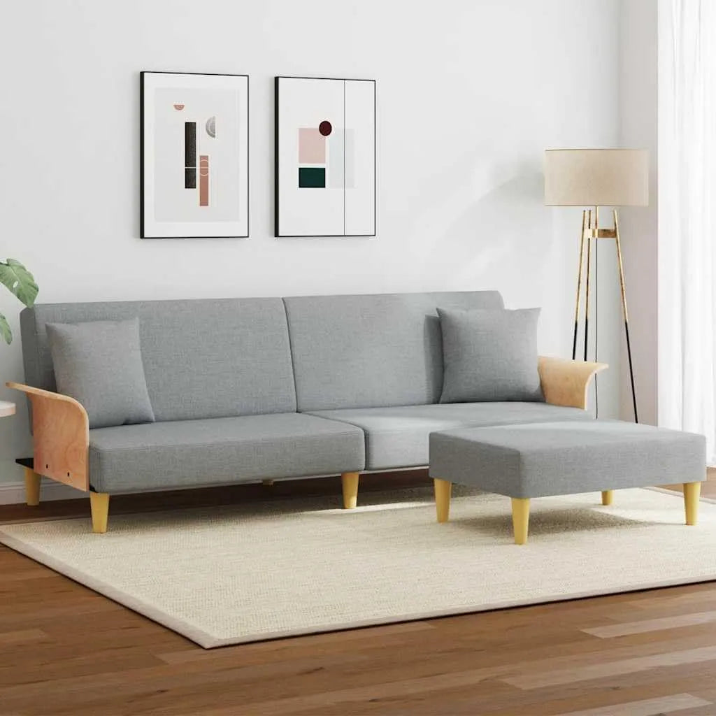 Sofa – z oparciem, z poduszkami, tapicerka aksamitna, regulowana konstrukcja, 2-osobowa