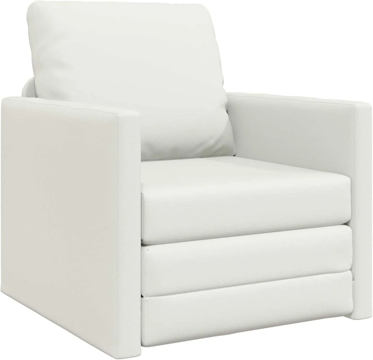 Sofa rozkładana i sofa z funkcją spania – tapicerka aksamitna, 60cm, biały, tapicerka skórzana