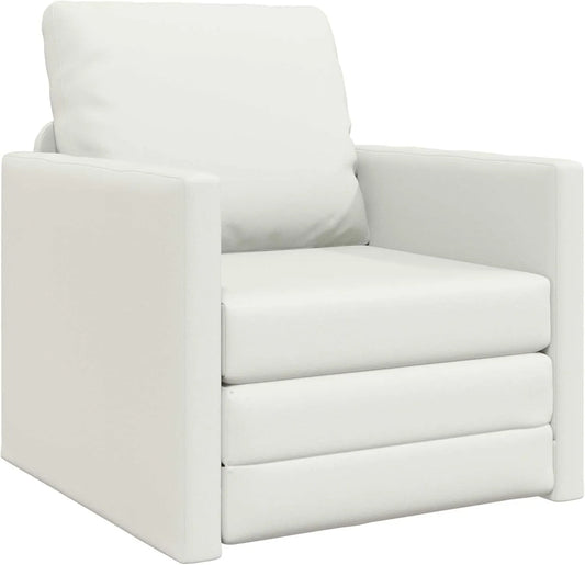 Sofa rozkładana i sofa z funkcją spania – tapicerka aksamitna, 60cm, biały, tapicerka skórzana