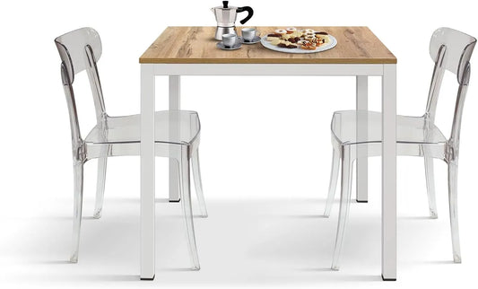 DESIGN Tobia Stały Stół Barowy: id_2108, 80 × 80 × 75 cm, biały