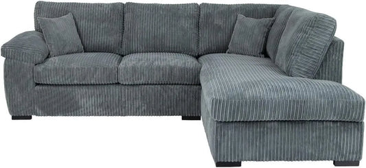 Sofa narożna – w kształcie litery L, 4-osobowa, szary
