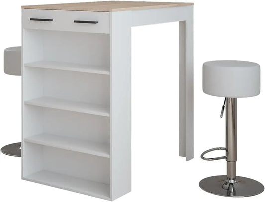 Vicco Zestaw stołu barowego 'Repose': 67 × 100 cm, biały