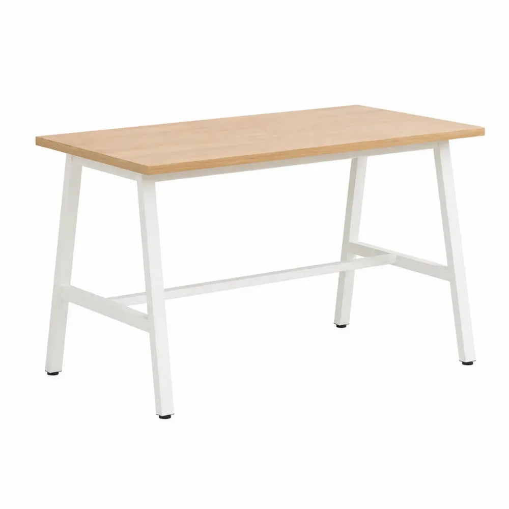 Biurko stalowe z dębowym blatem 120 cm
